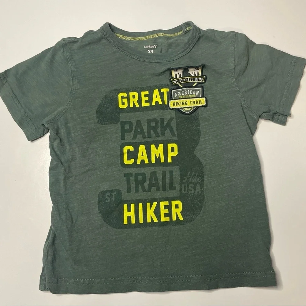 Carter’s 24 Months Green Adventure Green Tshirt PRELOVED